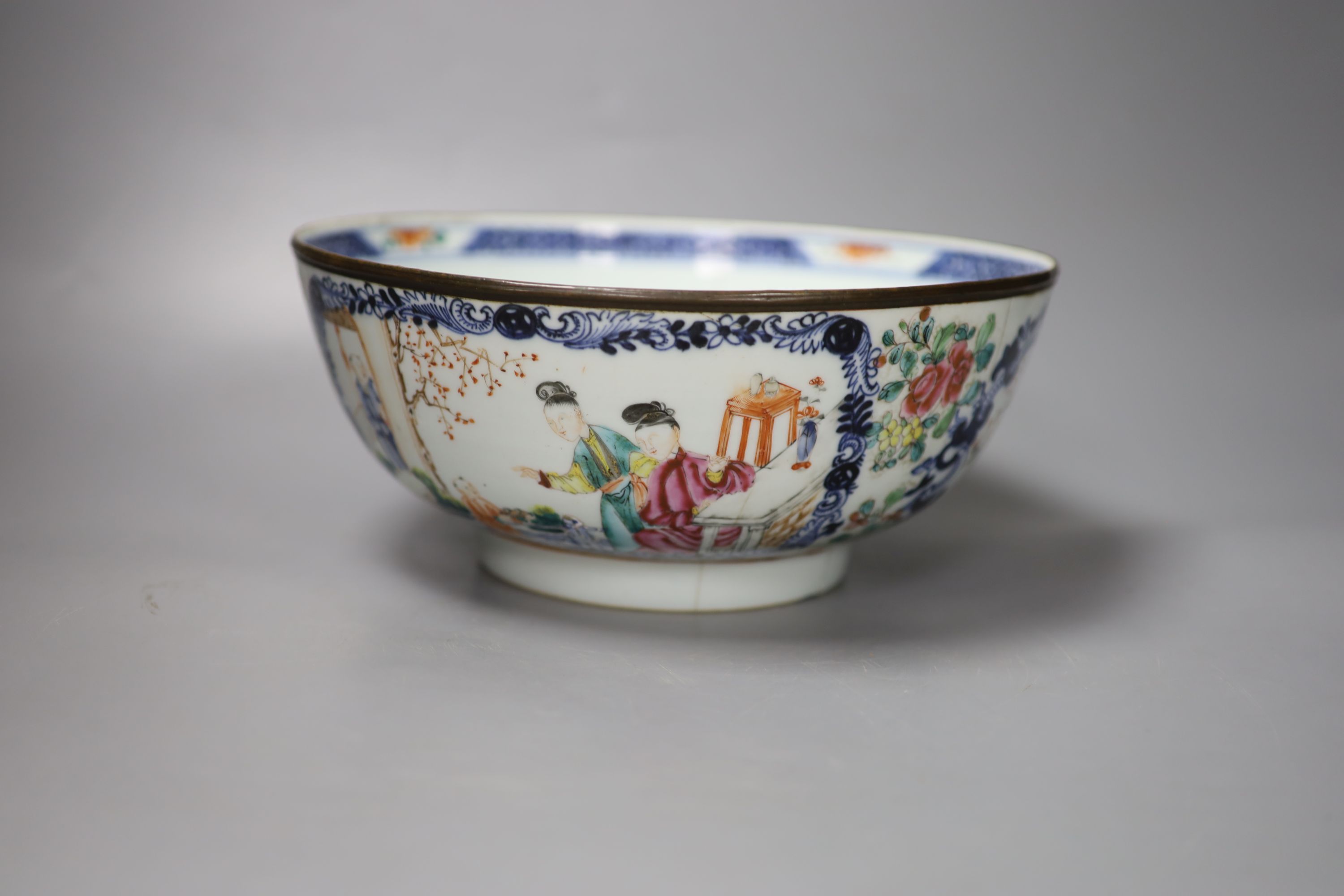 A Chinese porcelain bowl, 11.5cm high, 27cm diameter